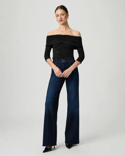 Paige Anessa 33 Inch Wide Leg Jean In Blue