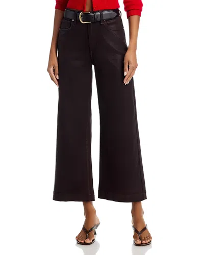 Paige Anessa Coated Jeans In Brown