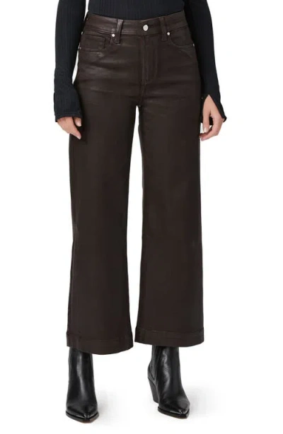 PAIGE PAIGE ANESSA COATED WIDE LEG ANKLE JEANS