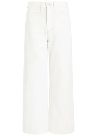 Paige Anessa Cropped Straight-leg Jeans In Ecru