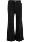 Paige Harper High-rise Wide-leg Jeans In Black