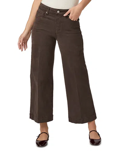 Paige Anessa Wide-leg Crop Jeans In Richoclate