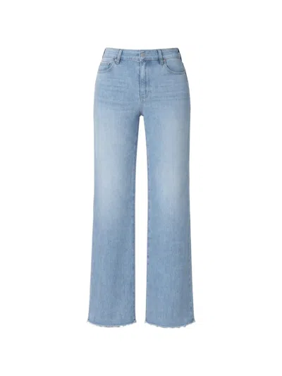 Paige Anessa Frayed Jeans In Blue