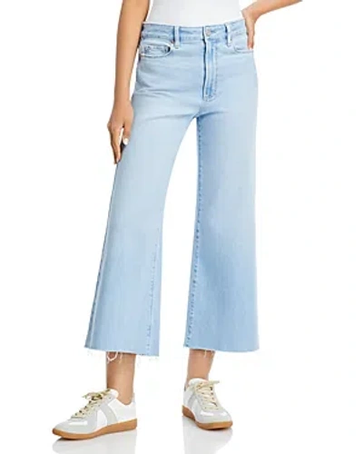 Paige Anessa High Rise Ankle Wide Leg Raw Hem Jeans In Martini