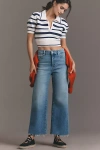 Paige Anessa High-rise Crop Wide Leg Jeans In Blue