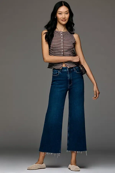 Paige Anessa High-rise Crop Wide-leg Jeans In Blue