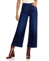Paige Anessa High Rise Wide Leg Ankle Jeans In Starboard In Blue