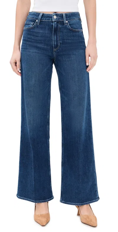 Paige Anessa High Rise Wide Leg Jeans Amalfi Tide In Blue