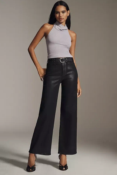 Paige Anessa High-rise Wide-leg Jeans In Black