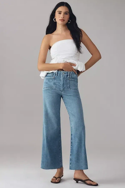 Paige Anessa High-rise Wide-leg Jeans In Blue