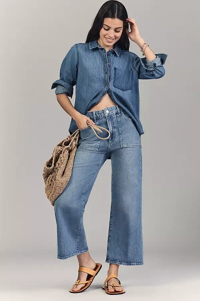 Paige Anessa High-rise Wide-leg Jeans In Blue