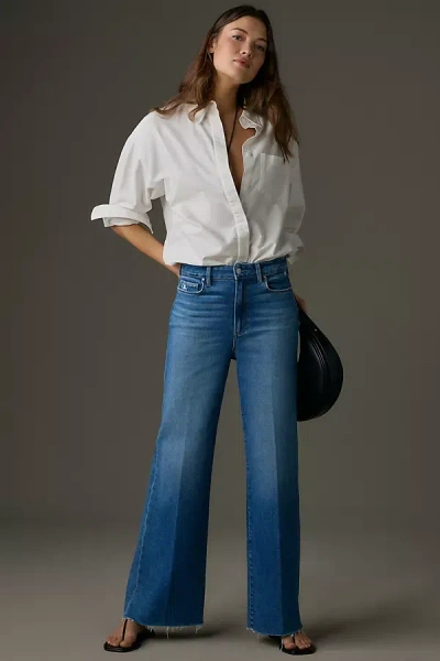 Paige Anessa High-rise Wide-leg Jeans In Blue