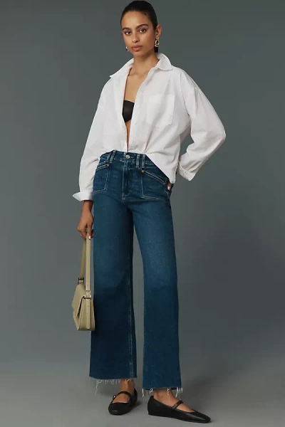 Paige Anessa High-rise Wide-leg Jeans In Blue