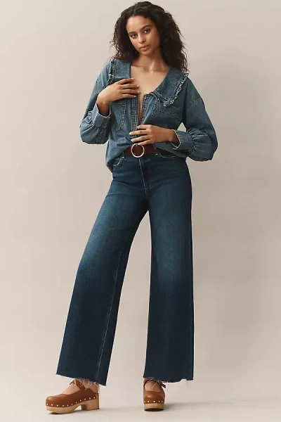 Paige Anessa High-rise Wide-leg Jeans In Blue