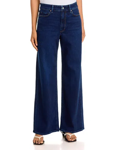 Paige Anessa High Rise Wide Leg Jeans In Amagansett In Blue