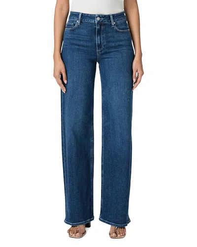 Paige Anessa High Rise Wide Leg Jeans In Venetian Breeze In Blue