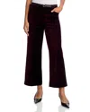 Paige Anessa High Rise Wide Leg Velvet Jeans In Aubergine In Purple
