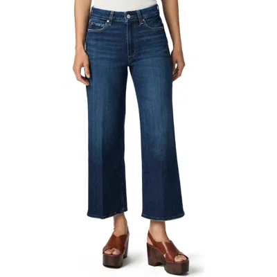 Paige Anessa High Waist Ankle Wide Leg Jeans In Red
