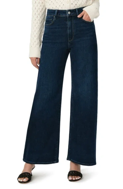 Paige Anessa High Waist Ankle Wide Leg Jeans In Blue