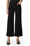 Paige Anessa High Waist Ankle Wide Leg Jeans In Black