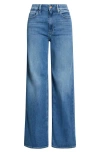 Paige Anessa High Waist Ankle Wide Leg Jeans In Blue