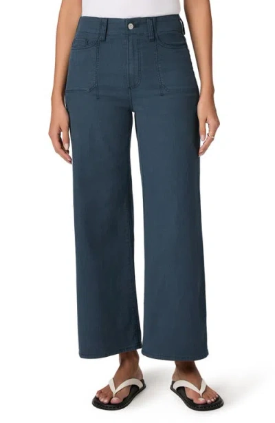 Paige Anessa High Waist Ankle Wide Leg Pants In Blue