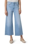 Paige Anessa High Waist Frayed Hem Crop Wide Leg Jeans In Luminaries