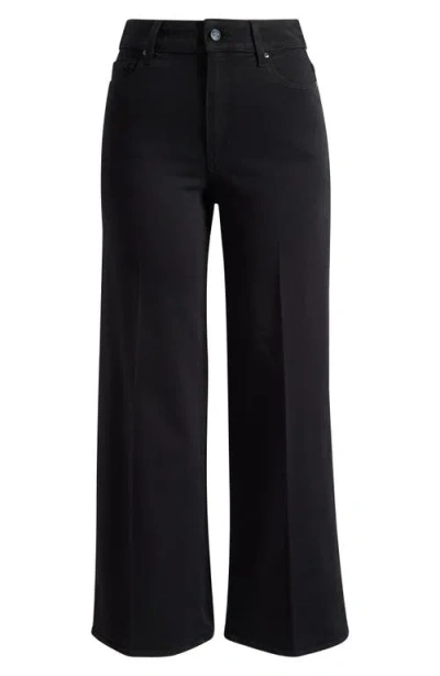 Paige Anessa High Waist Wide Leg Jeans In Black