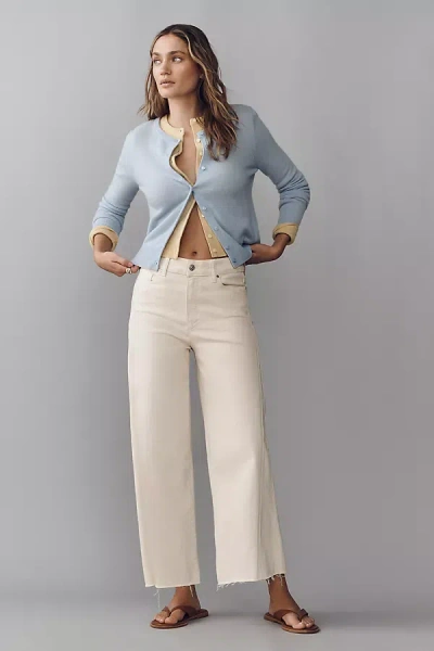 Paige Anessa High-rise Crop Wide-leg Jeans In White