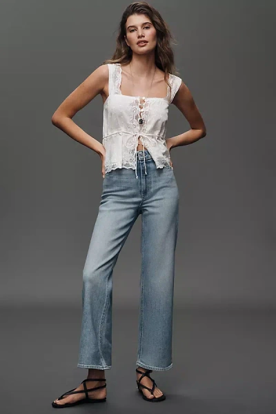 Paige Anessa High-rise Straight Jeans In Blue