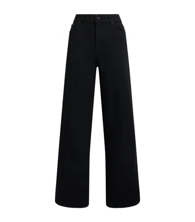 Paige Anessa High-rise Wide-leg Jeans In Black
