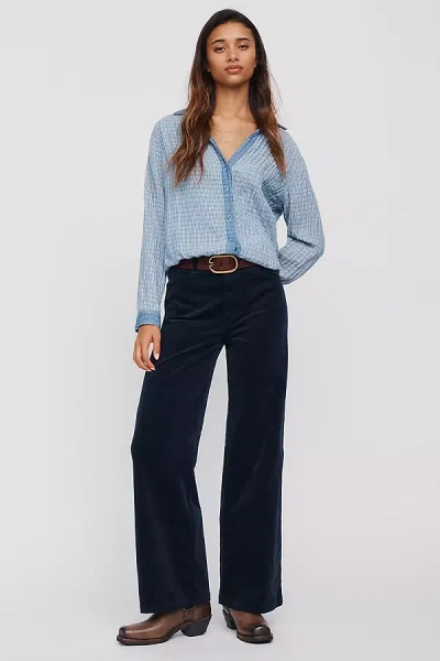 Paige Anessa High-rise Wide-leg Jeans In Blue