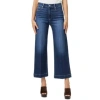 Paige Petites Anessa High Rise Wide Leg Jeans In Foreign Film In Blue