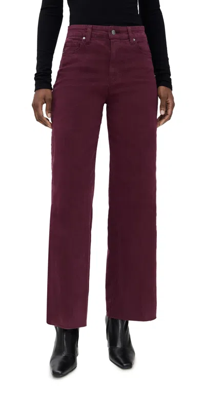 Paige Anessa Jeans With Raw Hem 31 Vintage Dark Oxblood In Burgundy