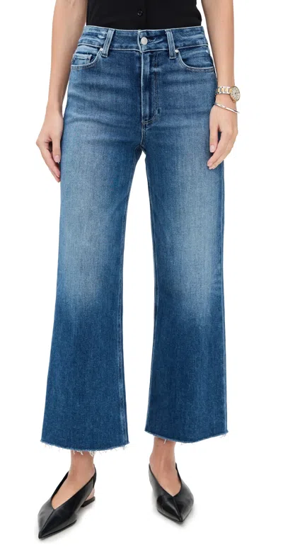 Paige Anessa Jeans With Raw Hem Westminster Distressed In Blue