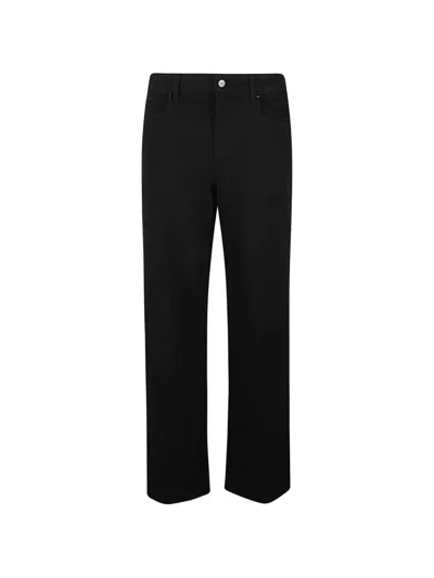 Paige Anessa Logo-patch Wide-leg Jeans In Black