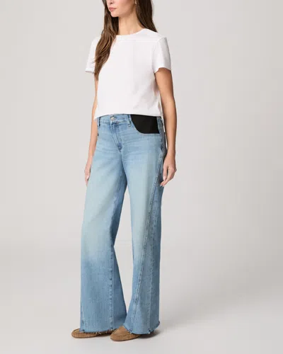 Paige Anessa Maternity 31 Inch Wide Leg Jean In Blue