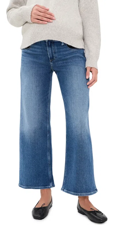 Paige Anessa Maternity Jeans Monaco Mist In Blue