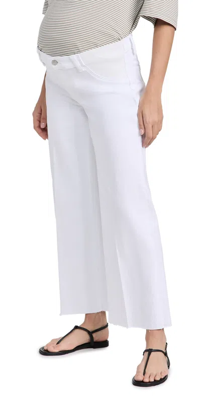 Paige Anessa Raw Hem Jeans Crisp White In Crisp White
