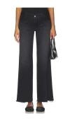 Paige Anessa Maternity Raw Hem Jeans Viper Black In Black