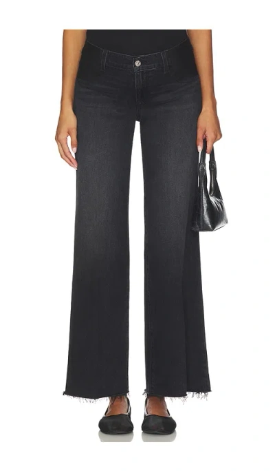 Paige Anessa Maternity Wide Leg Jeans In Black