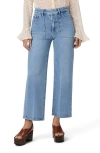 Paige Anessa Patch Pocket High Waist Ankle Wide Leg Jeans In Marlena