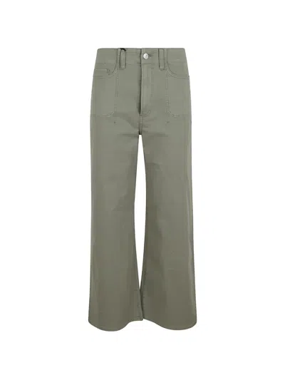 Paige Anessa Patch-pocket Trousers In Gray