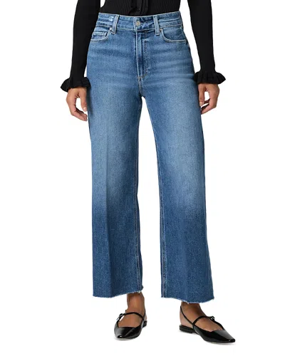 Paige Anessa Petite High Rise Raw Hem Jeans In Westminster Distressed In Blue
