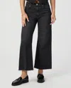 Paige Anessa Raw Hem High Waist Ankle Wide Leg Jeans