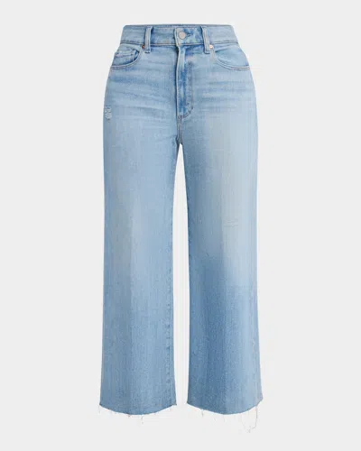 Paige Anessa Raw Hem Wide Leg Jeans
