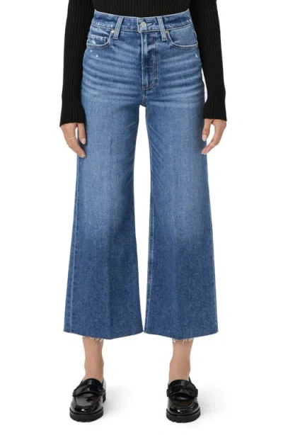 Paige Women's Anessa High-rise Petite Wide-leg Jeans In Rock Show Distressed