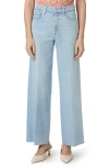 Paige Anessa Raw Hem High Waist Wide Leg Jeans