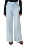 Paige Anessa Raw Hem High Waist Wide Leg Jeans In Quartet Distressed