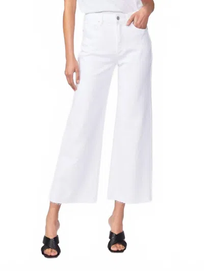 PAIGE ANESSA RAW HEM JEAN IN CRISP WHITE